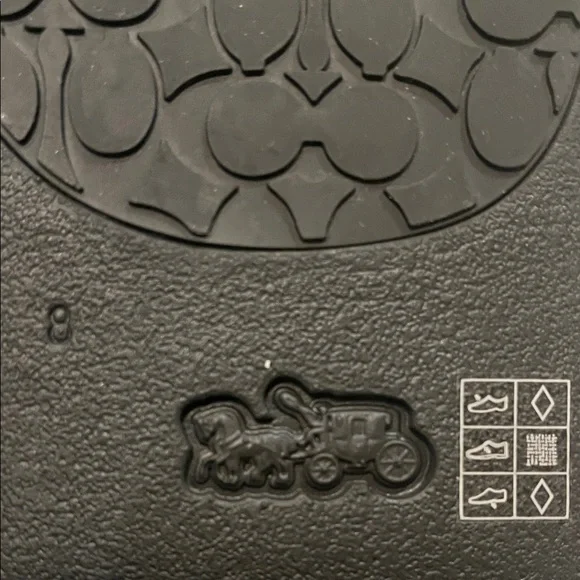 Coach Brown Logo Slide Sandals with Black Footbed - Picture 8 of 8